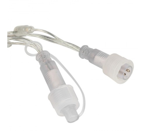 Гирлянда Нить 10 м,  ERAPS-NP10 , 100 диодов  теплый свет, бел. мерц., прозрач. ПВХ, 220В, IP65  Б0051889  ЭРА