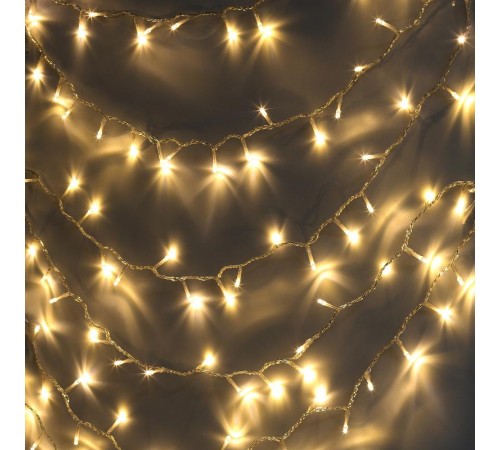 Гирлянда Нить 10 м,  ERAPS-NP10 , 100 диодов  теплый свет, бел. мерц., прозрач. ПВХ, 220В, IP65  Б0051889  ЭРА