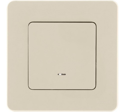 Inspiria Слоновая кость Выключатель 1-клавишный с подсветкой С/У без рамки 673611  Legrand
