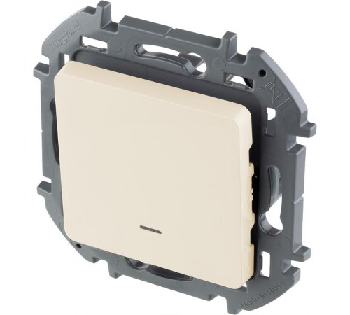 Inspiria Слоновая кость Выключатель 1-клавишный с подсветкой С/У без рамки 673611  Legrand