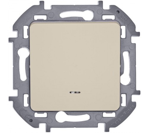 Inspiria Слоновая кость Выключатель 1-клавишный с подсветкой С/У без рамки 673611  Legrand