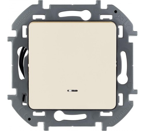 Inspiria Слоновая кость Выключатель 1-клавишный с подсветкой С/У без рамки 673611  Legrand