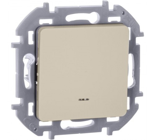 Inspiria Слоновая кость Выключатель 1-клавишный с подсветкой С/У без рамки 673611  Legrand