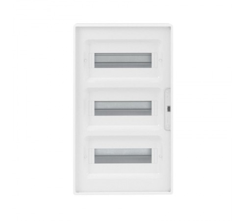 Щиток 36 мод настенный FRAME, белый с прозрачной дверцей, с 4 шинами PEN  (2шт на 8 отв. и 2шт на 10 отв.)  F36W1WT  DKC