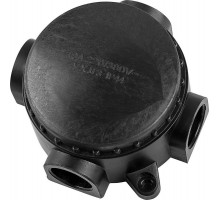 Коробка распределительная КЭМ 1-10-4М монтажная , 4-х рожковая 380V, 102х44х102, черный  29849  FERON