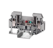 Клемма измерительная, винтовой зажим, 2 точки подключения, 6 кв.мм, серая  TUR-6-RTK-S  DKC