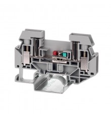 Клемма измерительная, винтовой зажим, 2 точки подключения, 6 кв.мм, серая  TUR-6-RTK-S  DKC