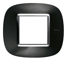 Axolute декоративные накладки в форме эллипса, металлизированные, цвет тёмный металлик, на 2 модуля  HB4802XS  Legrand