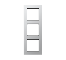 Рамка для вертикальной и горизонтальной установки, 3 поста; дюропласт; алюминий; A CREATION  AC583AL  Jung
