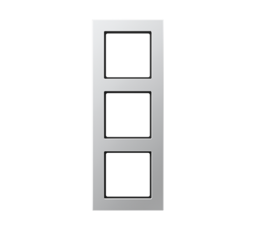 Рамка для вертикальной и горизонтальной установки, 3 поста; дюропласт; алюминий; A CREATION  AC583AL  Jung