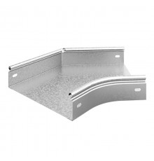 Угол плоский плавный 45 град. к лотку 200х100, толщ. 0,7 мм, Сендзимир цинк, 035621  УПТП45-200х100-0,7-R100-СЦ   Ostec