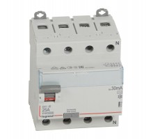 Выключатель дифференциальный (УЗО) DX3-ID 4п 25А 30мА тип AC  411702  Legrand