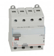 Выключатель дифференциальный (УЗО) DX3-ID 4п 25А 30мА тип AC  411702  Legrand
