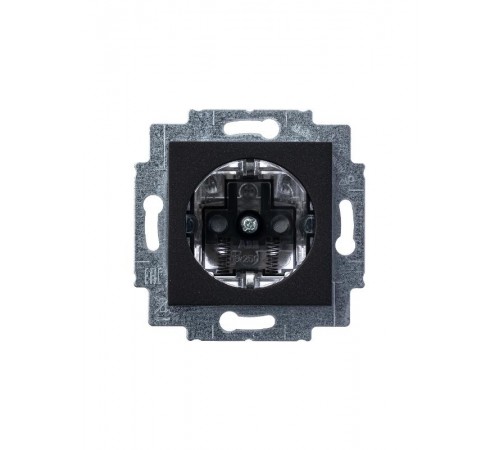 ABB Levit Антрацит / дымчатый чёрный Розетка с з/к со шторками 16А  5520H-A03457 63W  2CHH203457A6063  ABB