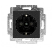 ABB Levit Антрацит / дымчатый чёрный Розетка с з/к со шторками 16А  5520H-A03457 63W  2CHH203457A6063  ABB