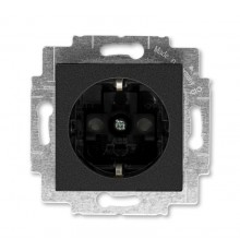 ABB Levit Антрацит / дымчатый чёрный Розетка с з/к со шторками 16А  5520H-A03457 63W  2CHH203457A6063  ABB