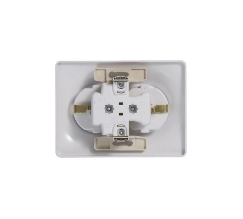 Glossa Белый Розетка 2-я с заземлением (в сборе с рамкой)  GSL000124  SE