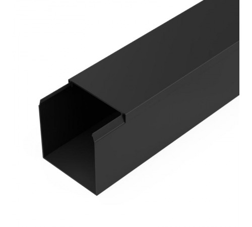 Кабель-канал черный 2-й замок в п/э 60х60 мм (12 м/уп) Промрукав  PR03.0218  Промрукав