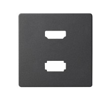 Накладка для розетки HDMI + USB 2.0 для передачи данных цвета графит S82  8201095-038  Simon