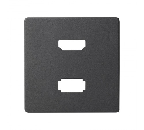 Накладка для розетки HDMI + USB 2.0 для передачи данных цвета графит S82  8201095-038  Simon