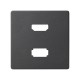 Накладка для розетки HDMI + USB 2.0 для передачи данных цвета графит S82  8201095-038  Simon