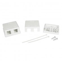 Универсальная розетка, 2 порта  для модулей Keystone  (для модулей форм-фактора A10)  RNW2WH  DKC