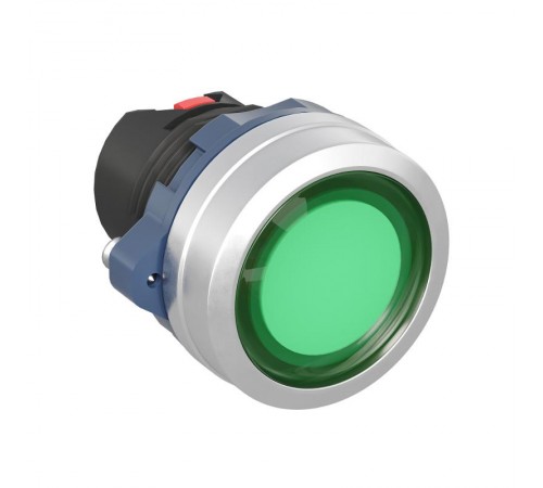 Головка кнопки плоская прозрачная с фиксацией, зеленая, алюминий  M22P-FLLGA  DKC