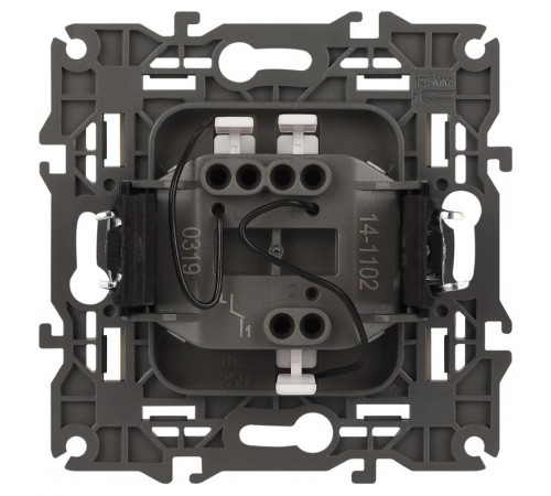 14-1102-02 Выключатель с подсветкой, 10АХ-250В, IP20, Эра Elegance, сл.кость  Б0034216  ЭРА