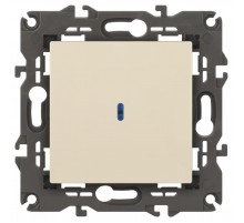 14-1102-02 Выключатель с подсветкой, 10АХ-250В, IP20, Эра Elegance, сл.кость  Б0034216  ЭРА