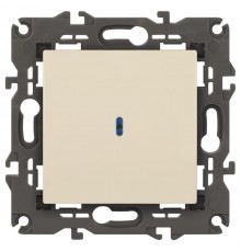 14-1102-02 Выключатель с подсветкой, 10АХ-250В, IP20, Эра Elegance, сл.кость  Б0034216  ЭРА