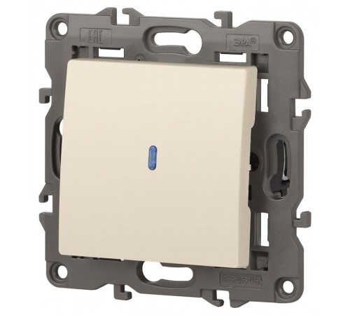 14-1102-02 Выключатель с подсветкой, 10АХ-250В, IP20, Эра Elegance, сл.кость  Б0034216  ЭРА