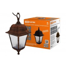Светильник садово-парковый НСУ 04-60-001 четырехгранник, подвес, пластик, расс.пластик, медь  SQ0330-0786  TDM