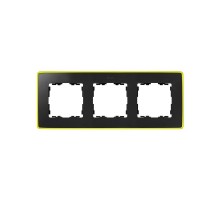 Simon 82 Рамка декоративная, 3 поста, Select, Neon, S82 Detail, графит-жёлтый  8201630-262  Simon