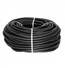 Труба гибкая гофрированная ПНД 50мм с протяжкой Plast (20м) черный  tpnd-50n  EKF