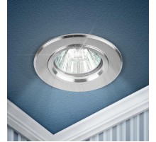 Светильник точечный встраиваемый под лампу KL58 50Вт MR16 серебро алюминиевый  Б0017256  ЭРА