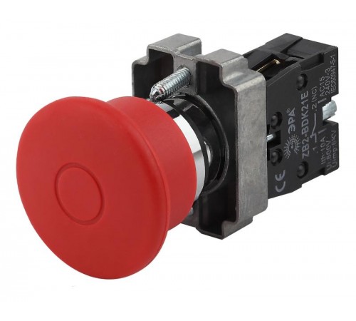 Кнопка управления LAY5-BT42 "Грибок" аварийная с фиксацией (20/200/3200)  Б0045645  ЭРА