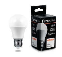 Лампа светодиодная .PRO LB-1015 Шар E27 15W 2700K OSRAM LED  38035  Feron