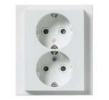 Накладка для розетки DoubleSchuko, Impressivo, белый  302EC-84   2TKA000925G1  ABB