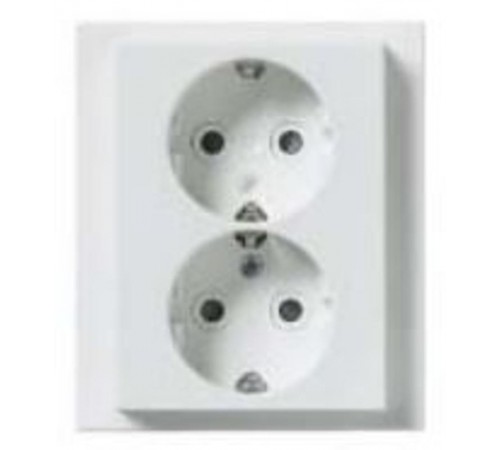 Накладка для розетки DoubleSchuko, Impressivo, белый  302EC-84   2TKA000925G1  ABB
