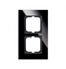 Рамка 2-постовая, серия carat, чёрное стекло  1754-0-4323   2CKA001754A4323  ABB