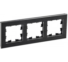 BRITE Рамка 3-ая РУ-3-1-БрЧ металл черный  BR-M32-M-K02  IEK