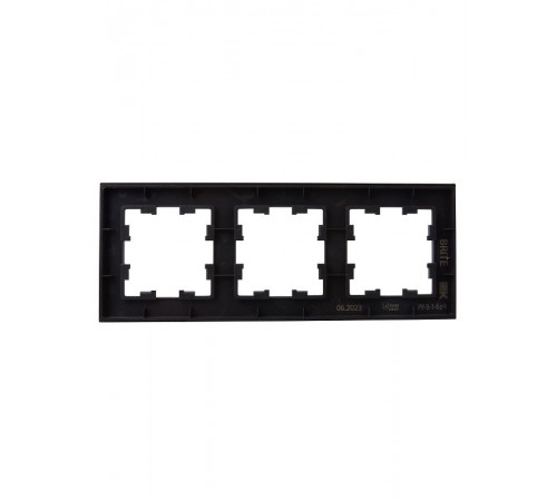 BRITE Рамка 3-ая РУ-3-1-БрЧ металл черный  BR-M32-M-K02  IEK