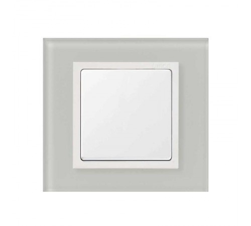 Simon 82 Рамка декоративная, 4 поста, S82 Nature, Стекло, натуральный-белый  82647-60  Simon