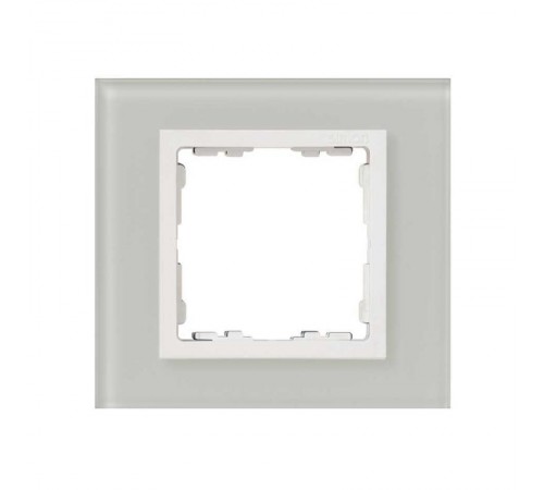 Simon 82 Рамка декоративная, 1 пост, S82 Nature, Стекло, натуральный-белый  82617-60  Simon