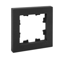 1 - местная рамка, чёрная, пластик Эпика EKF  UP1-FPB-01  EKF