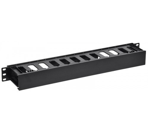 ITK Органайзер пласт. с пальцами и крышкой 19" 1U черн.  CO05-1UPC  ITK