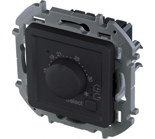 Inspiria Антрацит Термостат для тёплых полов с внешним датчиком без рамки  673813  Legrand