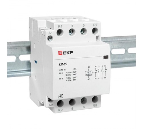 Контактор модульный КМ 25А 2NО+2NC (3 мод.) PROxima km-3-25-22  EKF