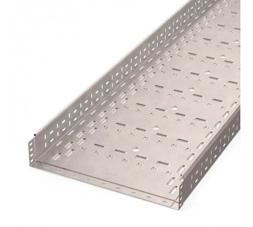 Лоток перфорированный Стандарт INOX (AISI 409) 500х100х3000 (1,0 мм) (6 м/уп)  PR16.2425  Промрукав