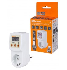 Реле напряжения в розетку РНР-02, 16А, дисплей, регул.,  SQ1513-0002  TDM